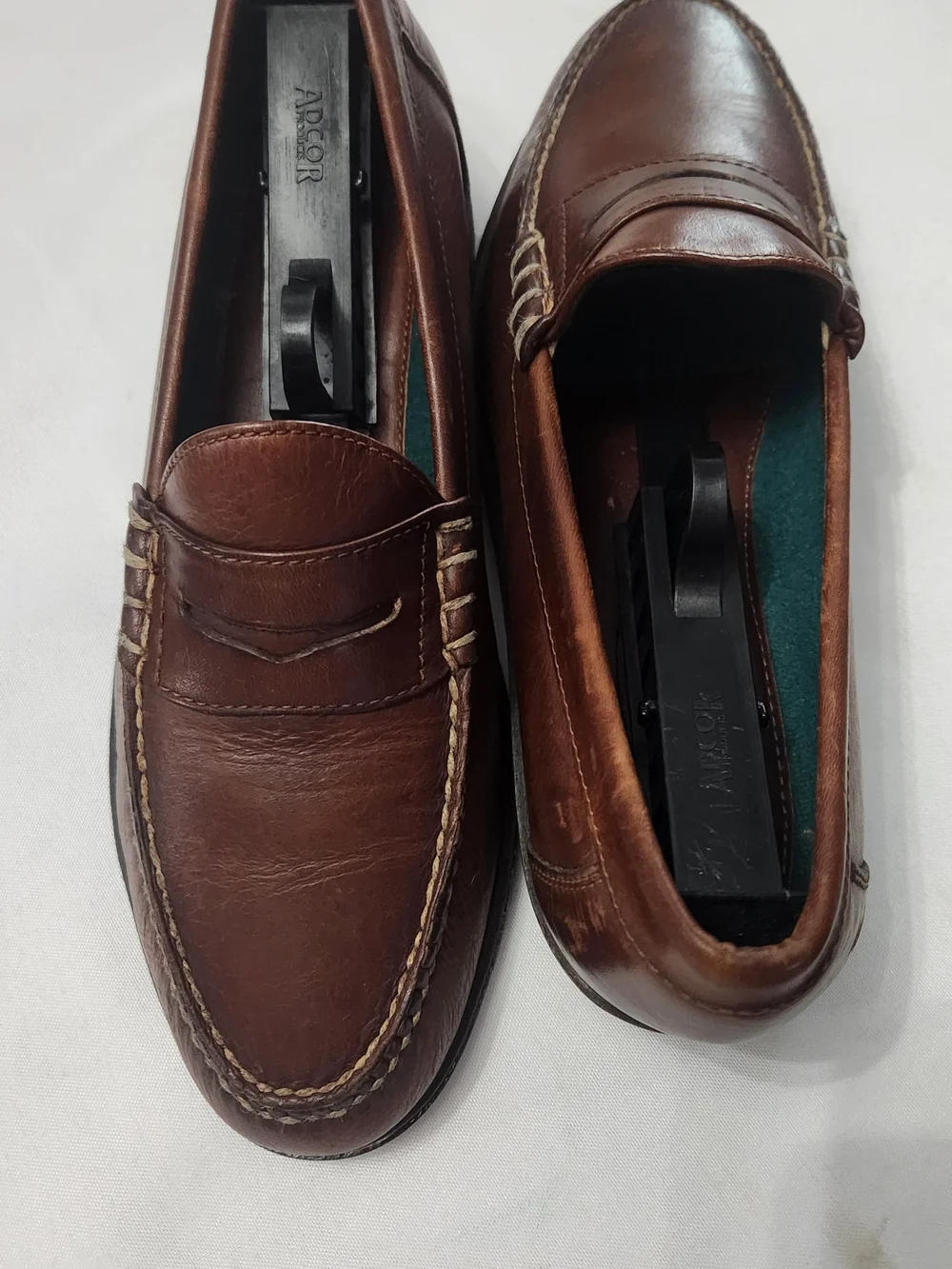 DresSports By Rockport, Classic Men's Penny Loafers - Brown Leather 8M